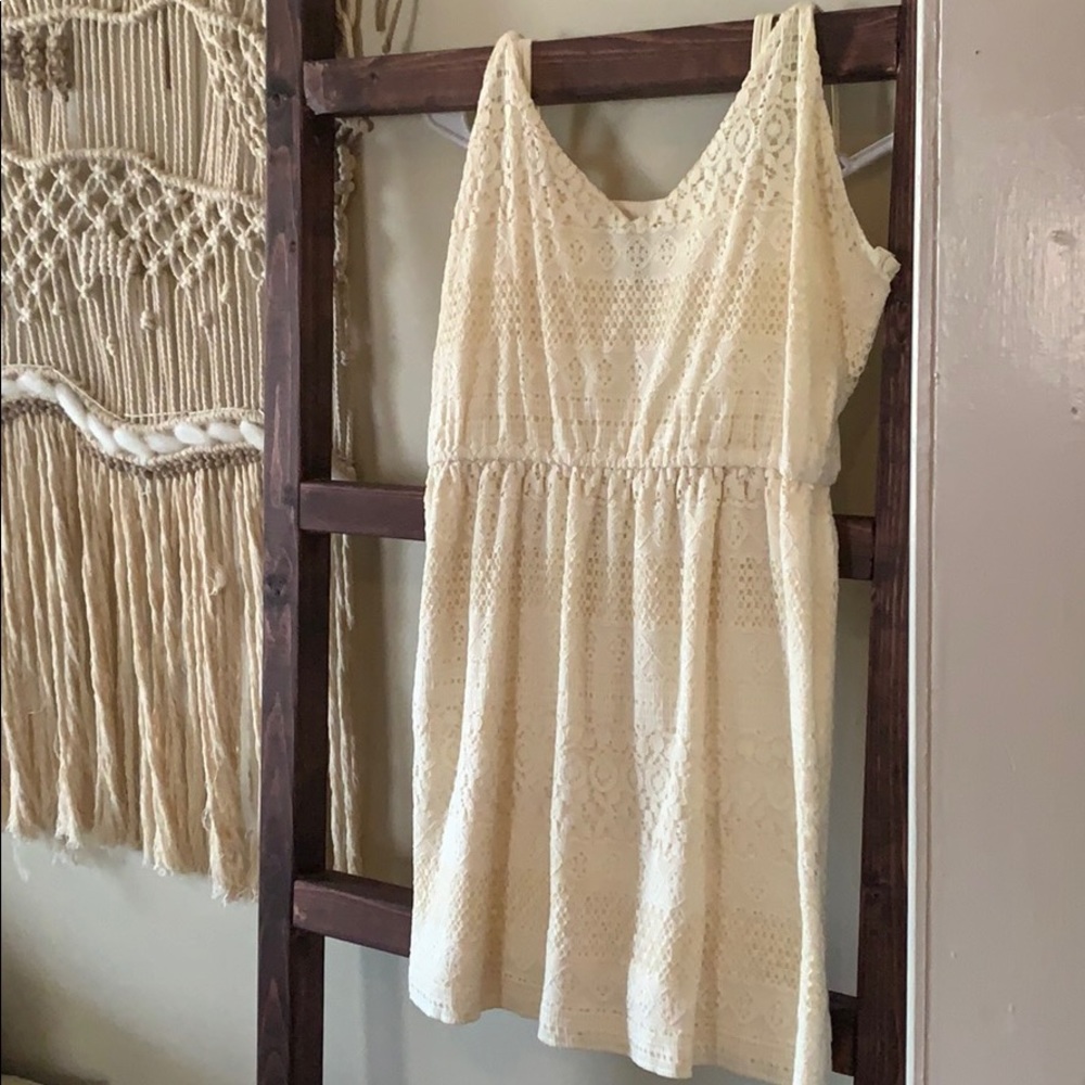 Forever 21 Cream / Off-White Mini Dress